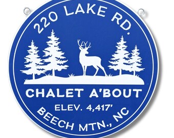 Custom Engraved PVC Cabin Sign: Personalized Lodge Decor, Handmade