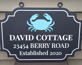 Custom PVC Address Sign: Hand-Painted Personalized Home Decor