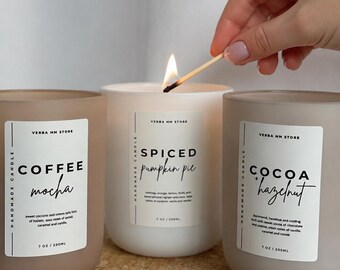 Autumn Soy Candle Collection – Coffee Mocha, Spiced Pumpkin & Cocoa Hazelnut