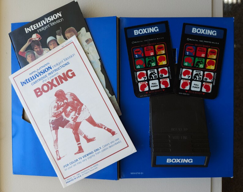 LOT 2 OVERLAYS mattel intellivision BOXING LA BOXE 1980