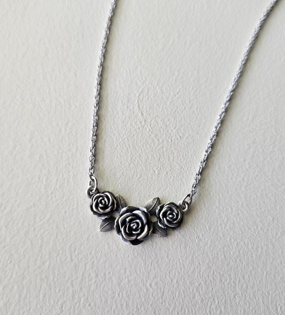 James Avery Rose Necklace and Rose Earrings Sterling … Gem