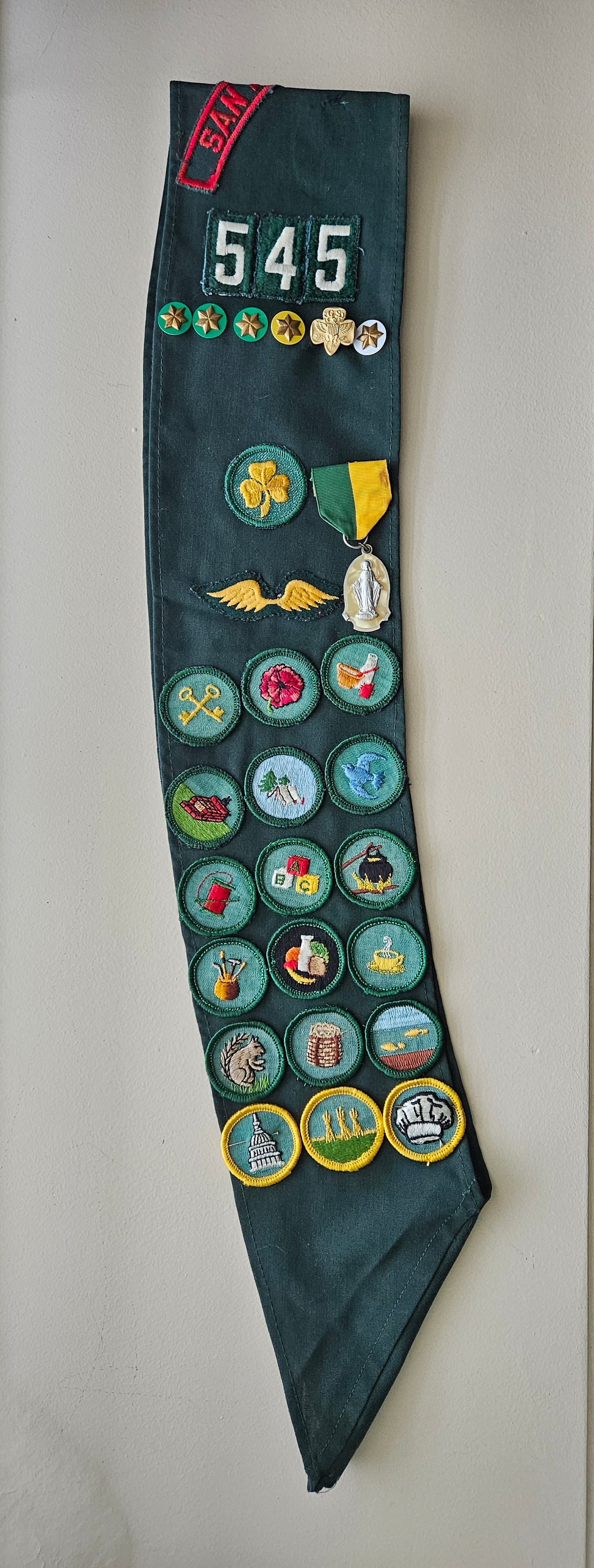 Vintage Girl Scout Cadette Sash With Badges 1950's San Antonio Texas - Etsy