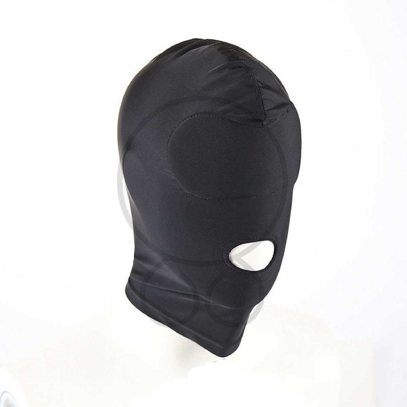 BONDAGE HOOD BDSM Head Mask Conceal Identity Fetish Gay Sub Stretchy Etsy