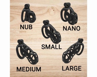 CHASTITY DEVICE Cage Lock Kit with 4 Rings Keys