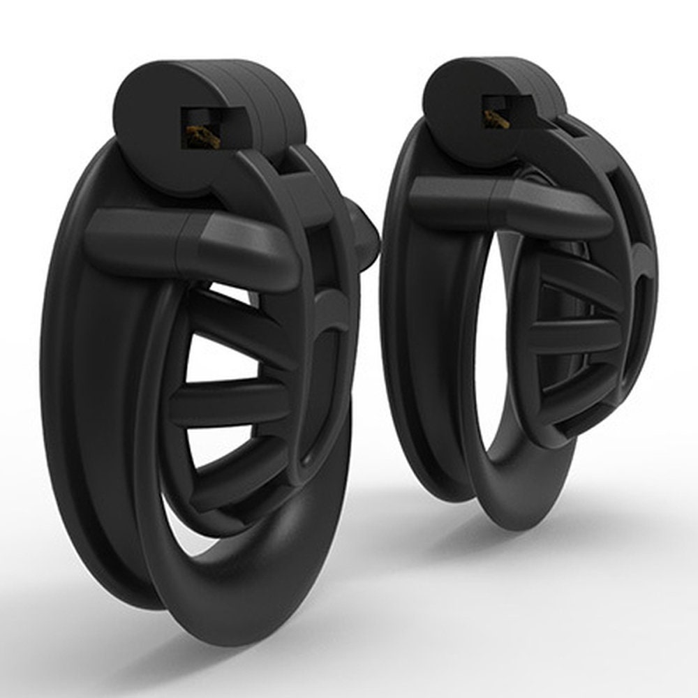 CHASTITY DEVICE Cage Lock Kit with 4 Rings Keys — SHMUK