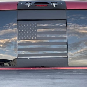 Rear Sliding Window Flag Decal 2009-2023 Ram Trucks