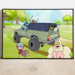 Regular Show Toyota Digital Wall Art Print