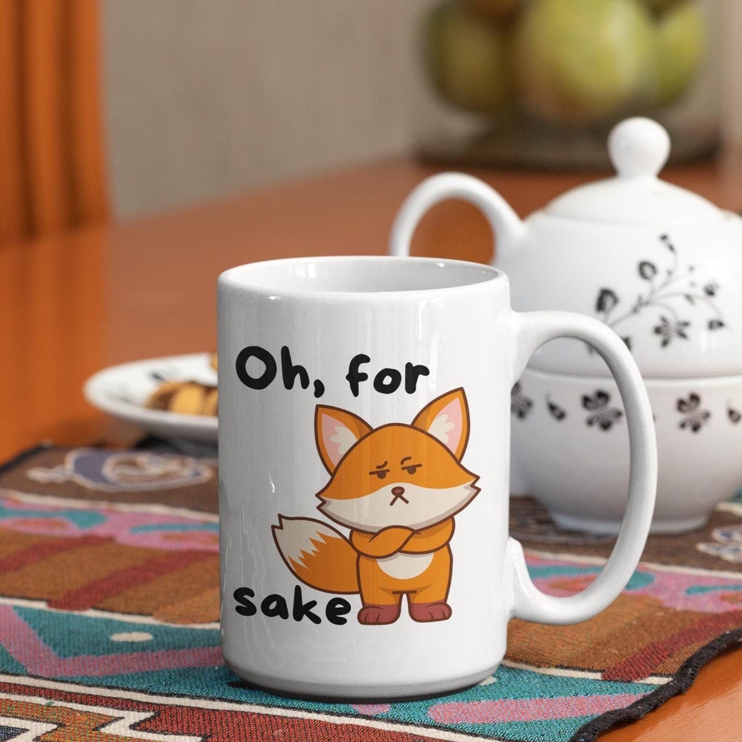 Oh, For Fox Sake - Stemless Funny Wine Glass