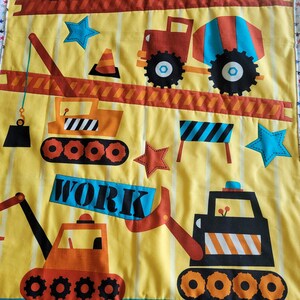 Construction Truck baby quilt