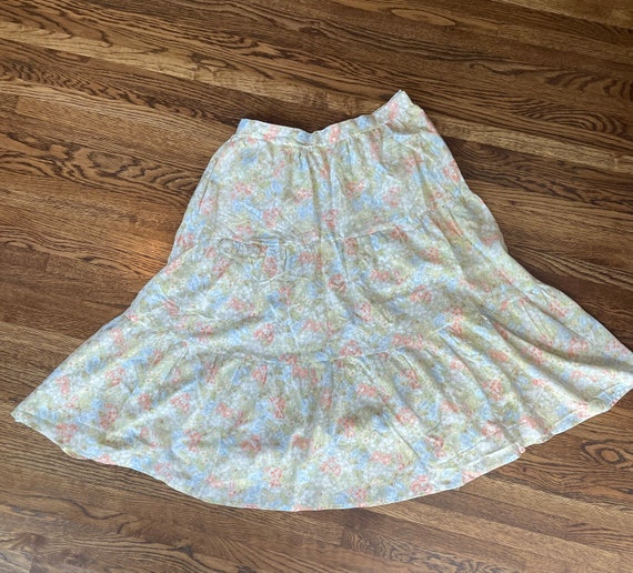 Vintage 1970’s floral skirt - image 1