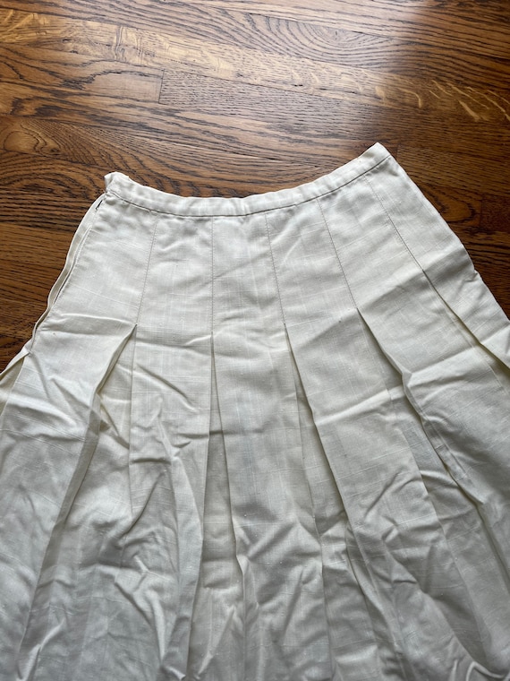 70’s white pleated skirt - image 6