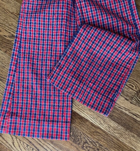 Vintage 1970’s boys red and blue plaid bellbottom… - image 4