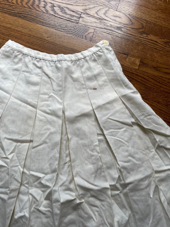 70’s white pleated skirt - image 3
