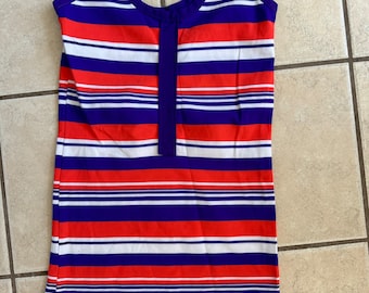 vintage womens purple striped tank top size small