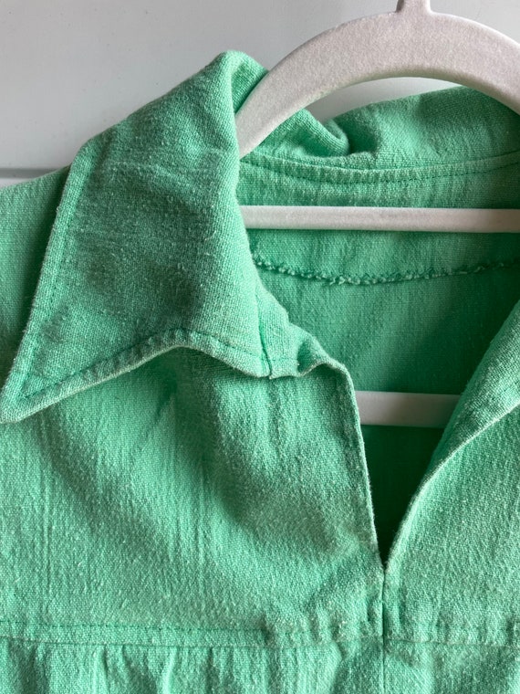70’s green pull over dress - image 7