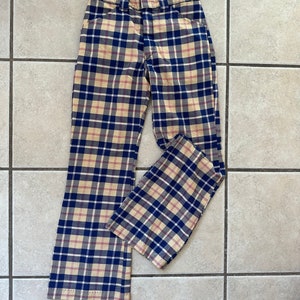Vintage 1970’s plaid bell bottom pants size small