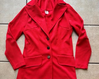 vintage 70’s red women’s blazer size small