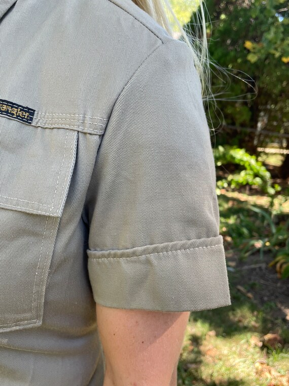 Vintage Wrangler khaki short sleeve jacket/blouse… - image 9