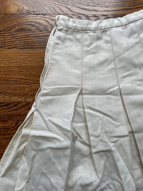 70’s white pleated skirt - image 7