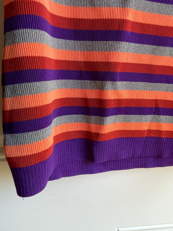 Purple, gray and orange striped tank top from 197… - image 5