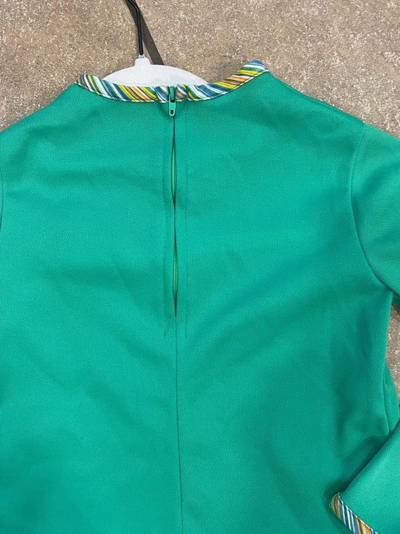 70’s Kelly green long sleeve kids blouse - image 4