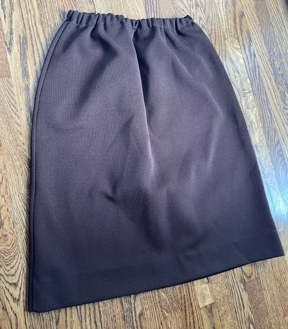 Vintage 1970’s brown polyester skirt - image 2