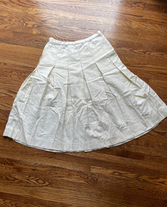 70’s white pleated skirt - image 2