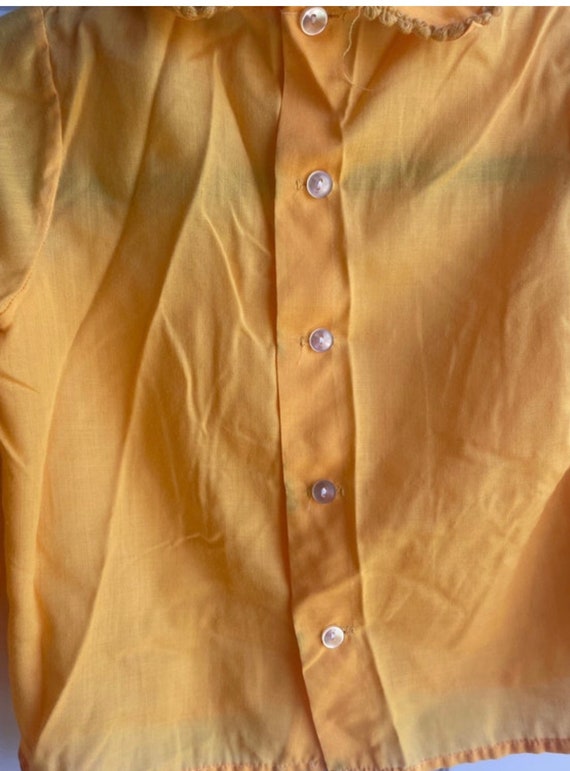 Vintage 1970’s yellow girl’s blouse - image 6