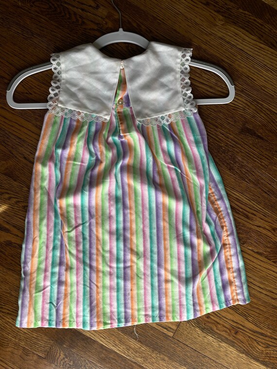 Vintage 1970’s smocked striped dress - image 2