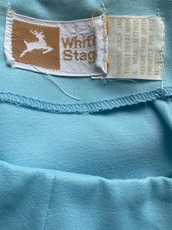 Vintage 1970’s White Stag brand light blue dress … - image 7