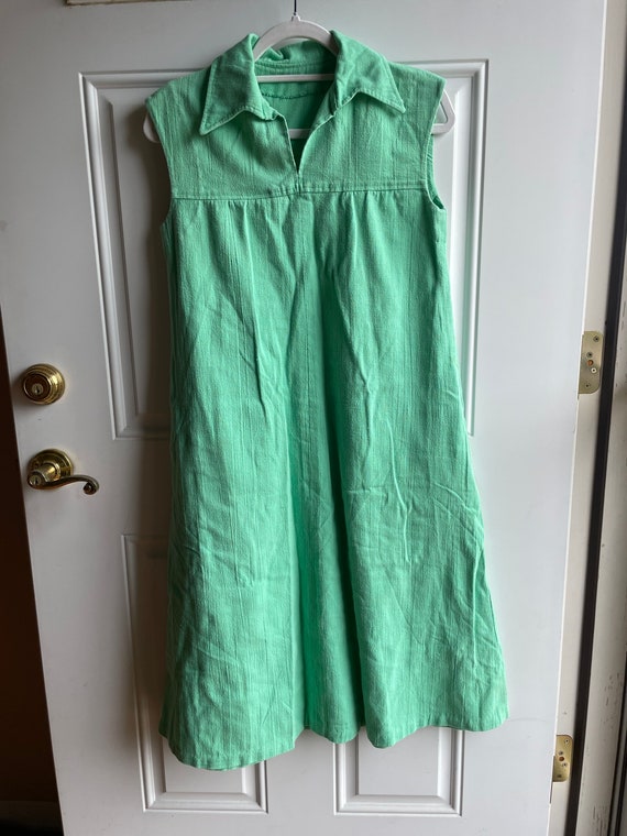 70’s green pull over dress - image 1
