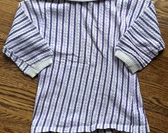 70’s lavender and cream striped turtleneck