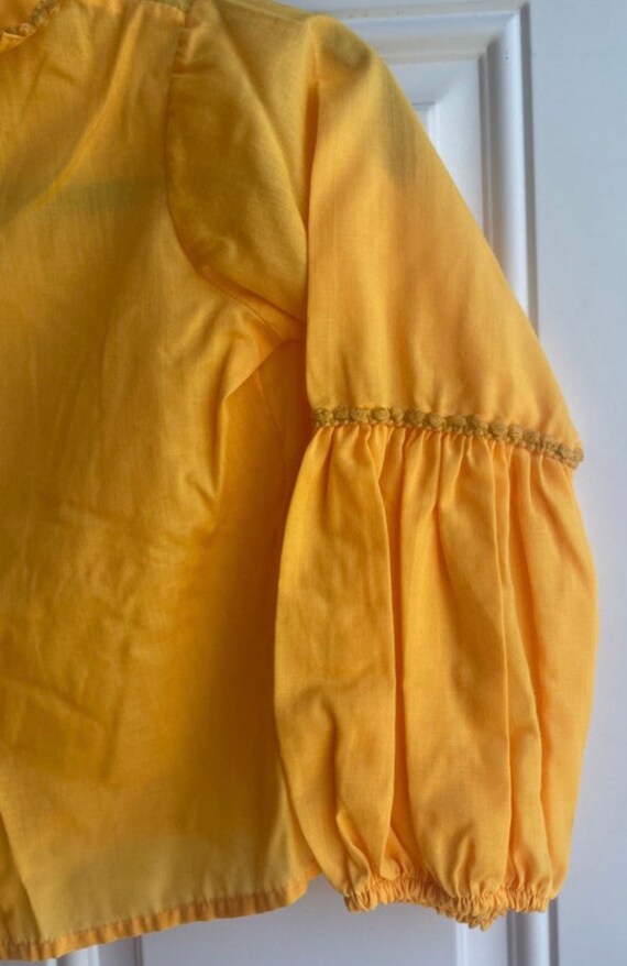 Vintage 1970’s yellow girl’s blouse - image 8