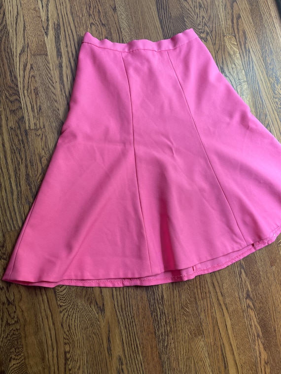 Vintage 1970’s hot pink flare skirt