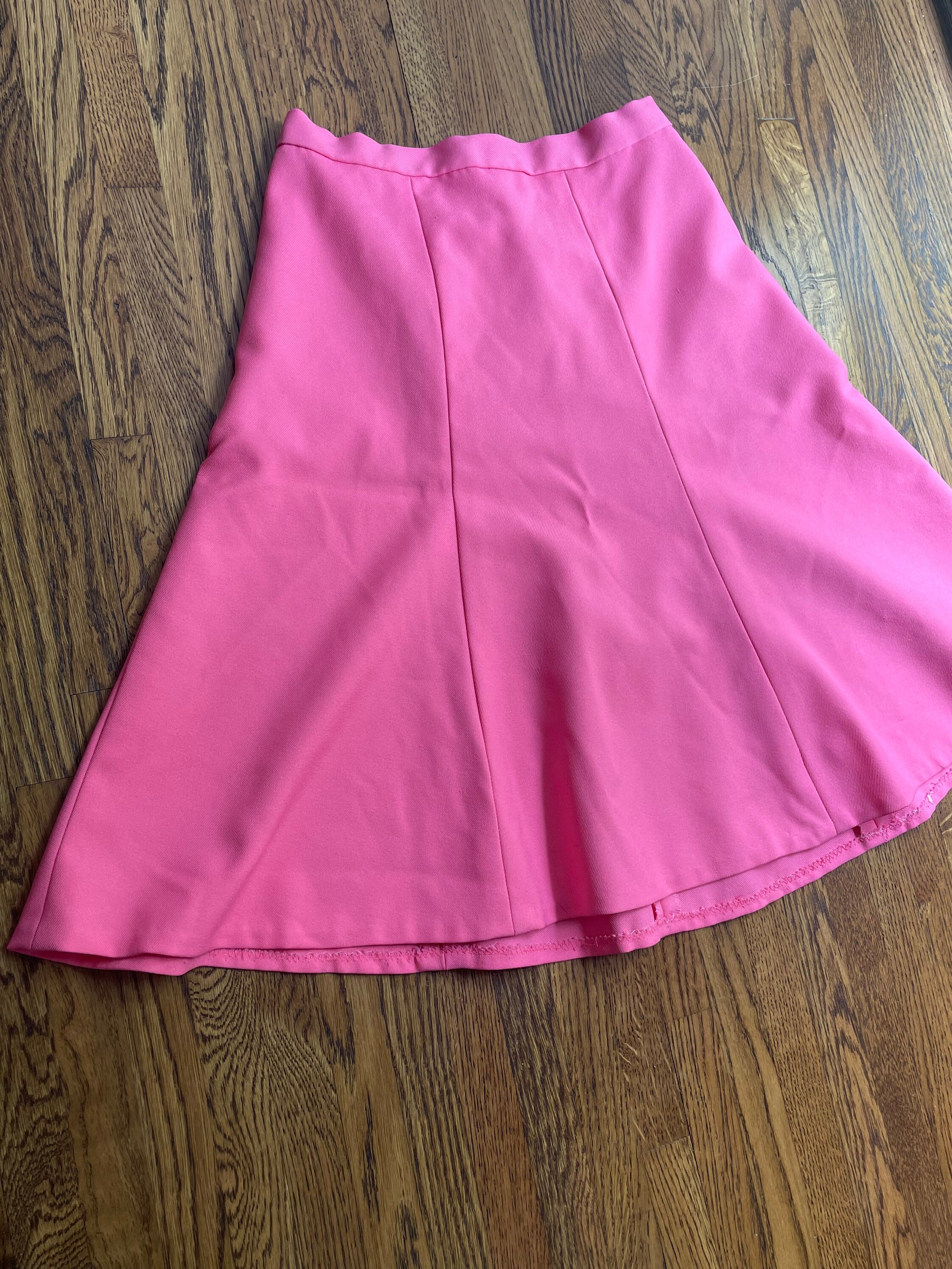 Vintage 1970s Hot Pink Flare Skirt Etsy