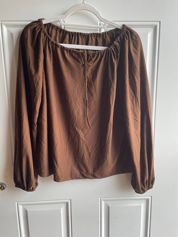 70’s brown peasant blouse - Gem