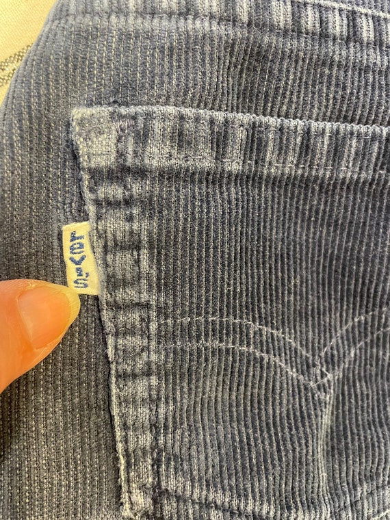 70’s Levi kids navy corduroy bellbottoms View 4