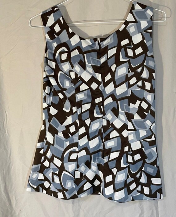 Vintage 1970’s brown and gray abstract dress tank… - image 4