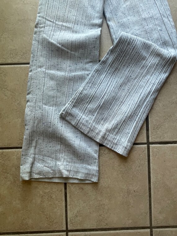 70’s light blue speckled bellbottoms - image 10