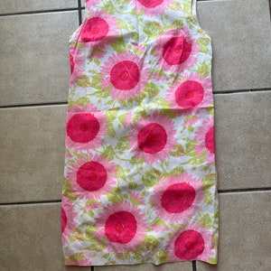 vintage pink floral sleeveless dress size Medium