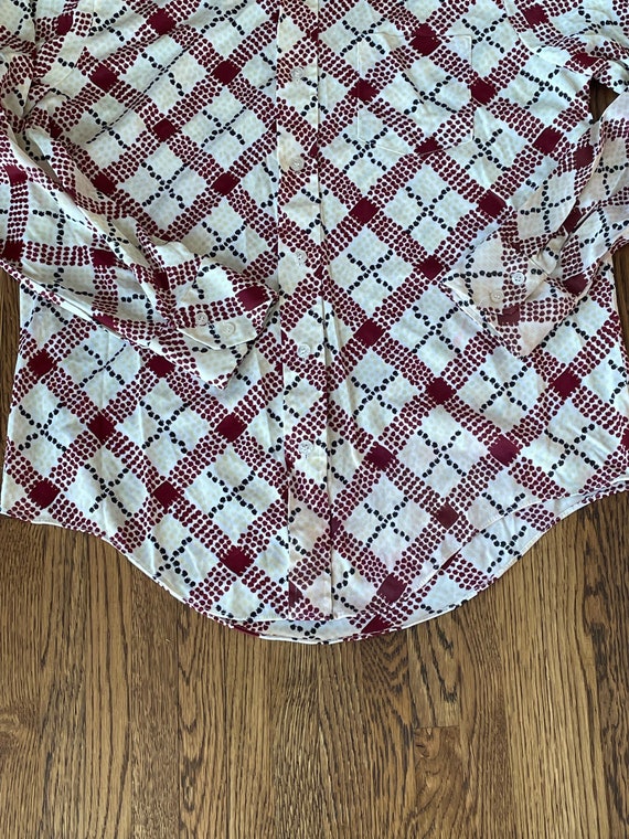 70’s plaid button down unisex shirt - image 8