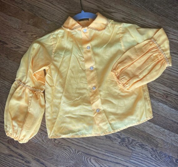 Vintage 1970’s yellow girl’s blouse - image 9