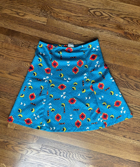 70’s geometric blue skirt - image 3