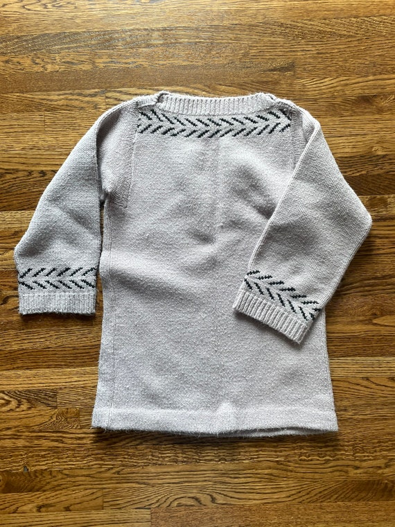 70’s gray tunic sweater