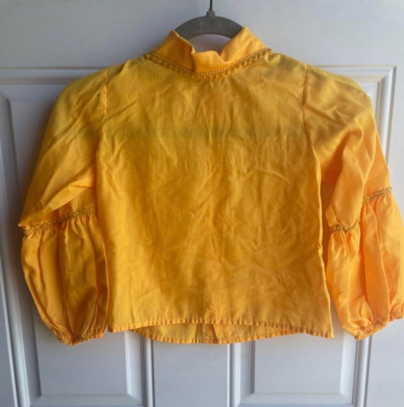 Vintage 1970’s yellow girl’s blouse - image 5