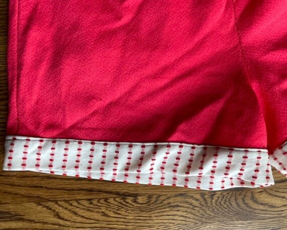 Vintage 1970’s red shorts with red and white polk… - image 2