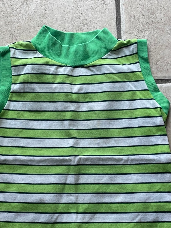 70’s green and white tank - image 2