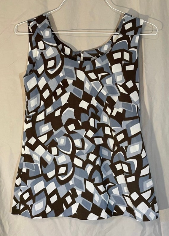 Vintage 1970’s brown and gray abstract dress tank… - image 6