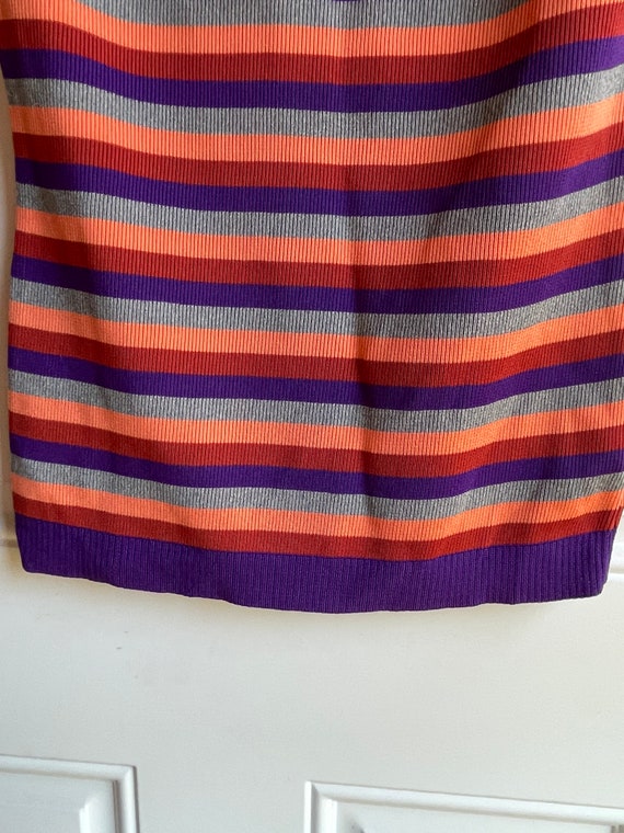 Purple, gray and orange striped tank top from 197… - image 7
