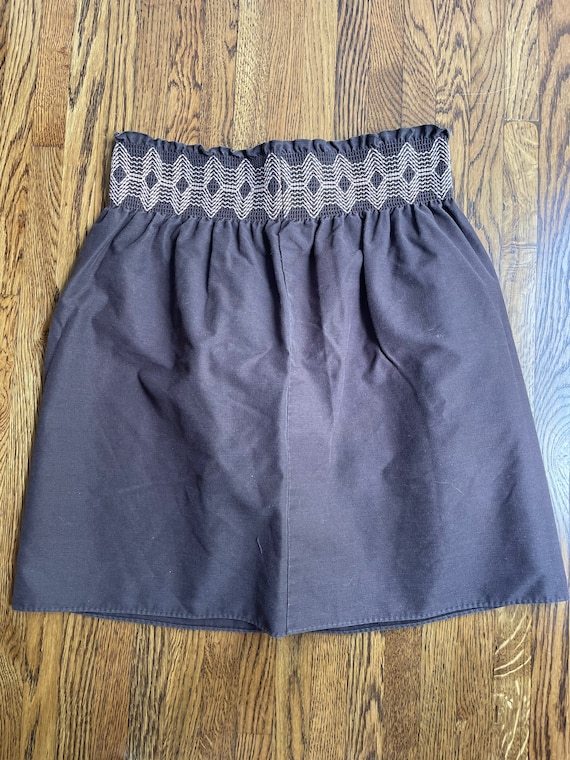 Vintage 1970’s brown skirt with wide elastic waist